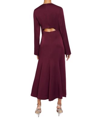 Long Sleeve Fit and Flare Midi Dress