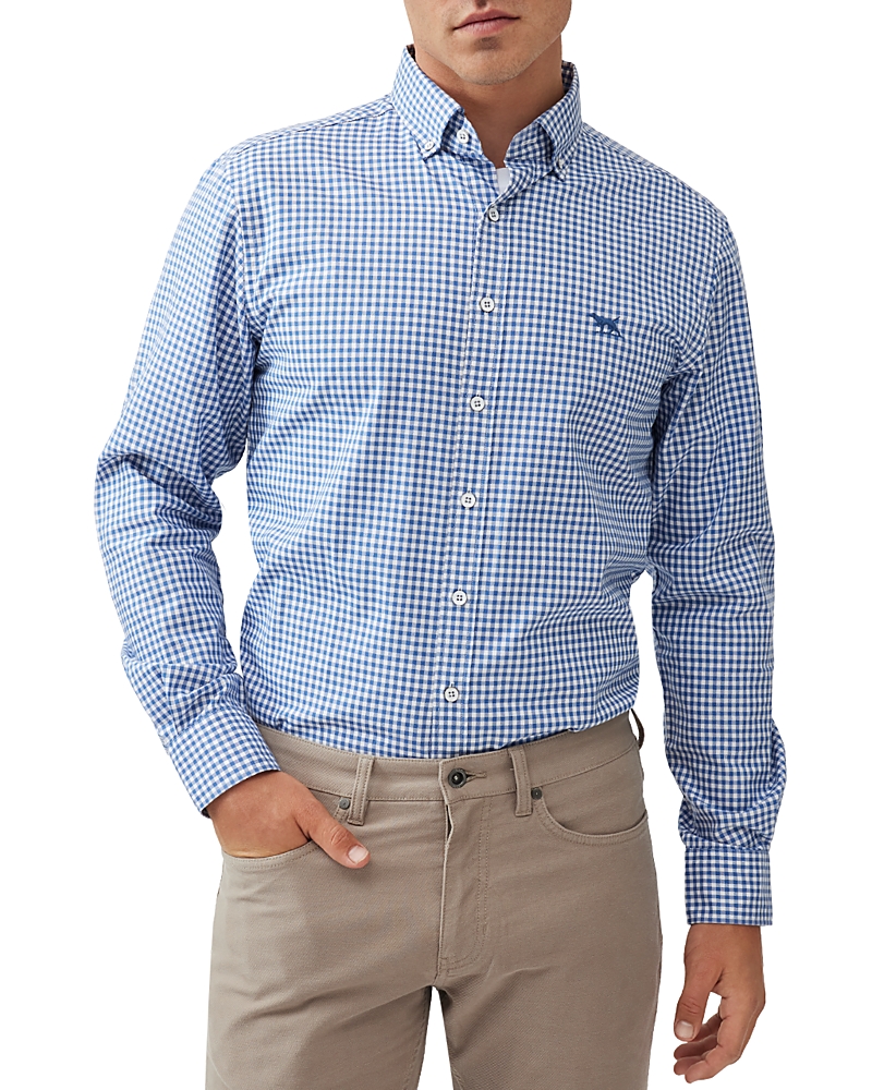 Rodd & Gunn Sports Fit Gingham Button-down Oxford Shirt In Sea Blue
