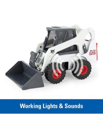  1/16 Big Farm Bobcat Skid Steer Set Toy with Accessories years+ - Ages 5-7