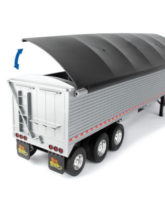  1/16 Big Roads Farm Black Peterbilt Model with Grain Trailer and Lights & Sounds 2-4 - Ages 5-7