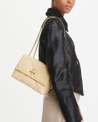 Small Kira Diamond Quilted Leather Convertible Shoulder Bag