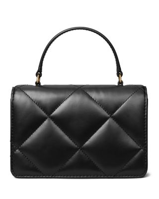 Mini Kira Diamond Quilt Top Handle Chain Wallet