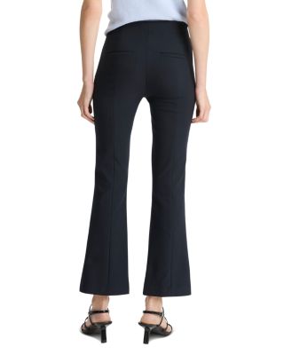 Mid Rise Pintucked Cropped Pants