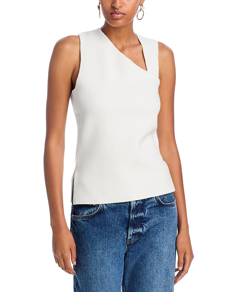 Aqua Asymmetrical Neck Tank Top - Exclusive