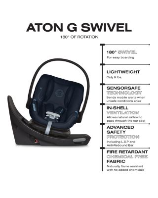 Gazelle S 2 Single to Double + Aton G Swivel Travel System with Gazelle S Cot