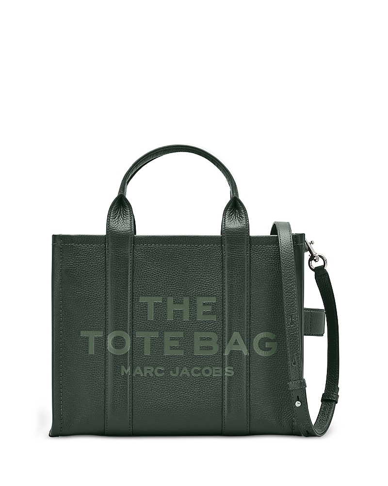 Marc Jacobs The Leather Medium Tote Bag In Ivy