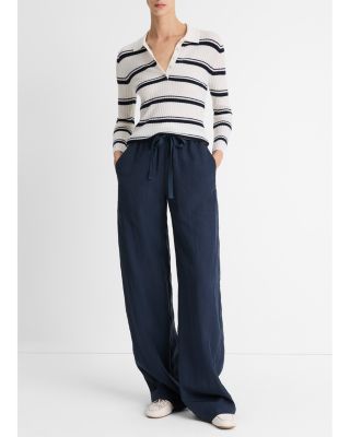 【Vince】 Mid-riseジャージワイドレッグパンツ Vince Mid Rise Textured Wide Leg Trousers | Shopbop