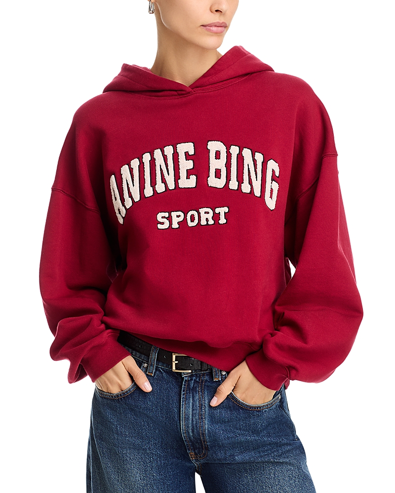 ANINE BING ALEC LOGO HOODIE