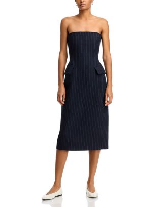 ♡♡ pinstripe tailored bustier dress S CO Tailored Bustier Dress | Bloomingdale's Women