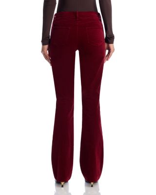 Stevie Velvet High Rise Straight Jeans in Dark Syrah