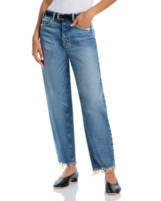 PAIGE - Alexis High Rise Ankle Barrel Jeans in Cats Meow Distressed