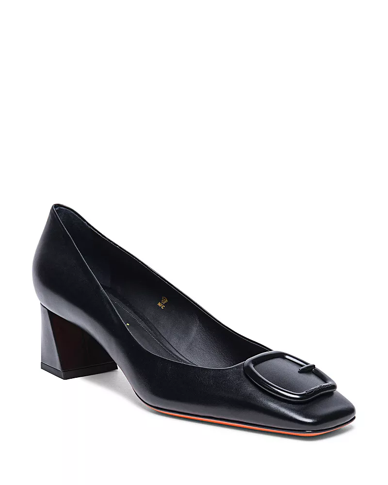 Santoni Women's Hasmig Tonal Buckle Leather Pump