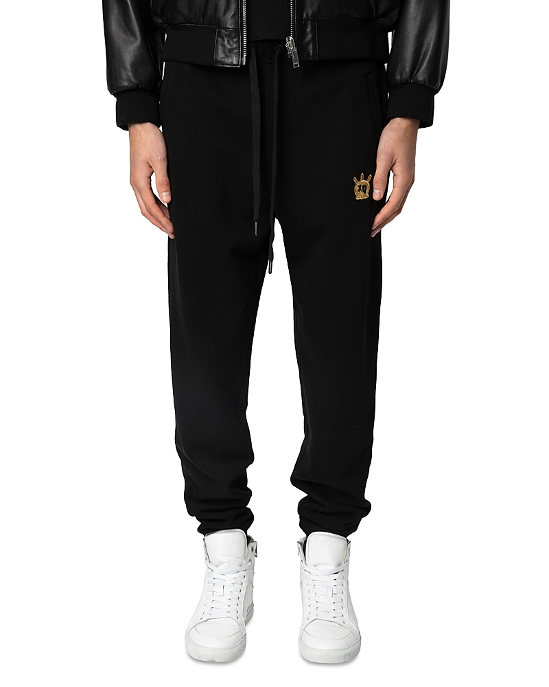 Zadig & Voltaire Capri Skull Xo Jogger Pants In Noir