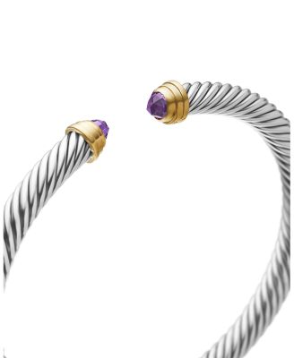 Cable Classics&reg; Bracelet with Amethyst and Gold, 5mm