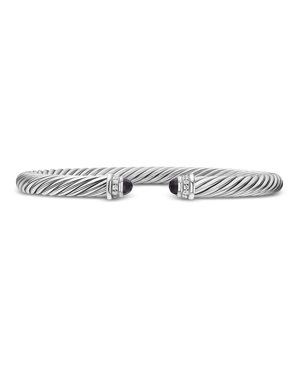 David Yurman Cable Classics Bracelet with Black Onyx and Diamonds, 5mm