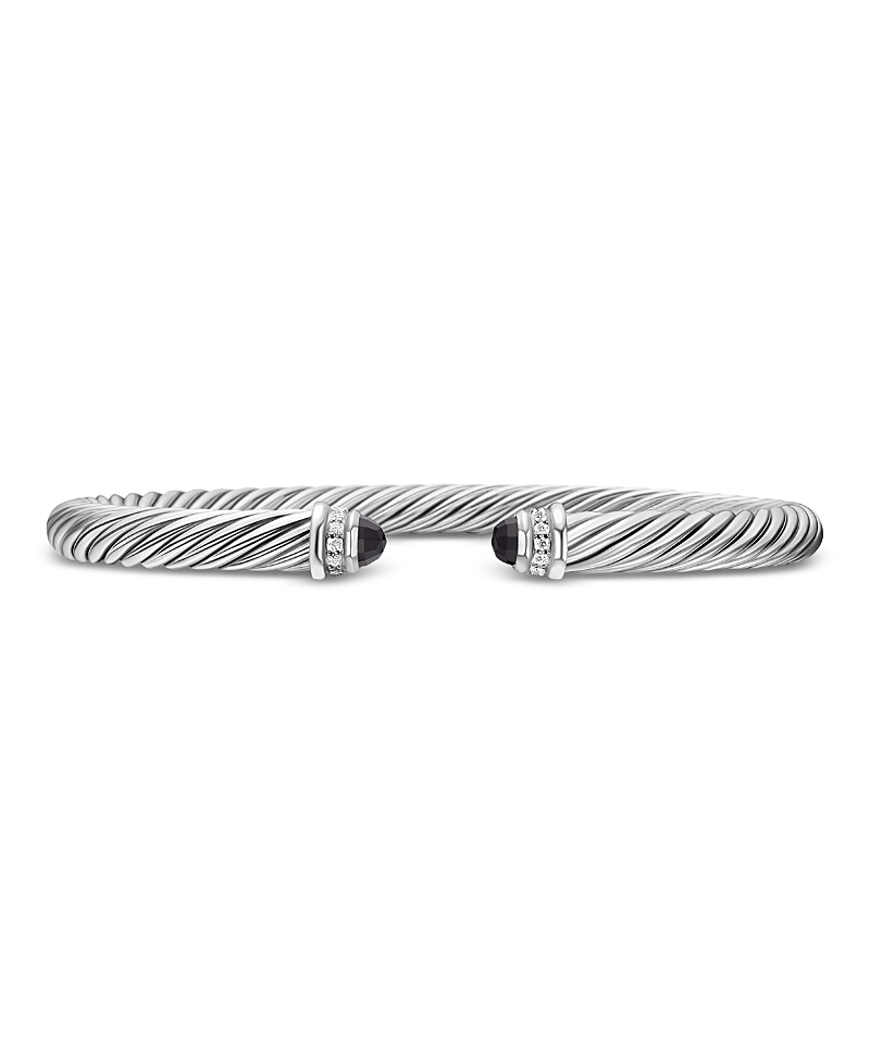 David Yurman Cable Classics Bracelet with Black Onyx and Diamonds, 5mm