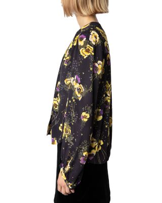 Turin Crepe Yoko Strass Noir Button Up Shirt