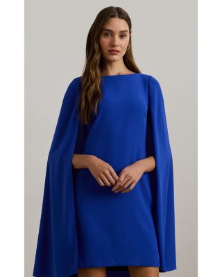 Cape Georgette Cocktail Dress