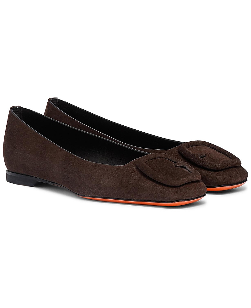 Santoni Women's Maya Suede Ballet Flat