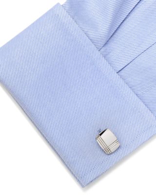 Tartan Plaid Stainless Steel Cufflinks