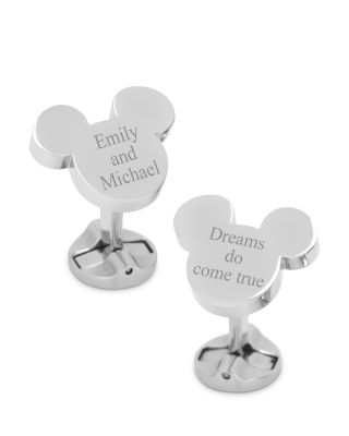 Mickey Mouse Silhouette Stainless Steel Cufflinks