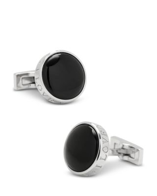 Cufflinks Inc - Onyx I Love You Stainless Steel Cufflinks