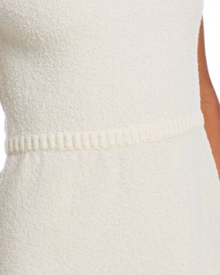 Boucl&amp;eacute; Mock Neck Mini Dress