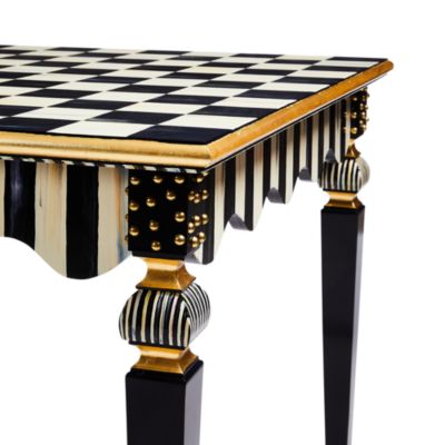 Courtly Check & Stripe Game Table