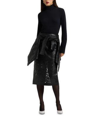 Leather Lace Grommet Skirt