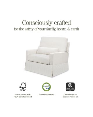 Crawford Pillowback Chair and a Half Comfort Swivel Glider