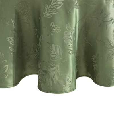 Elegant Woven Leaves Jacquard Damask Round Tablecloth, 70&amp;quot; x 70&amp;quot;