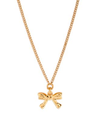 Shashi Charlotte's Bow 14K Gold Plated Sterling Silver Necklace, 16-18