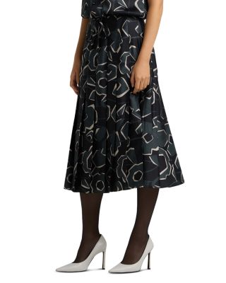 Cubist Floral Print Skirt