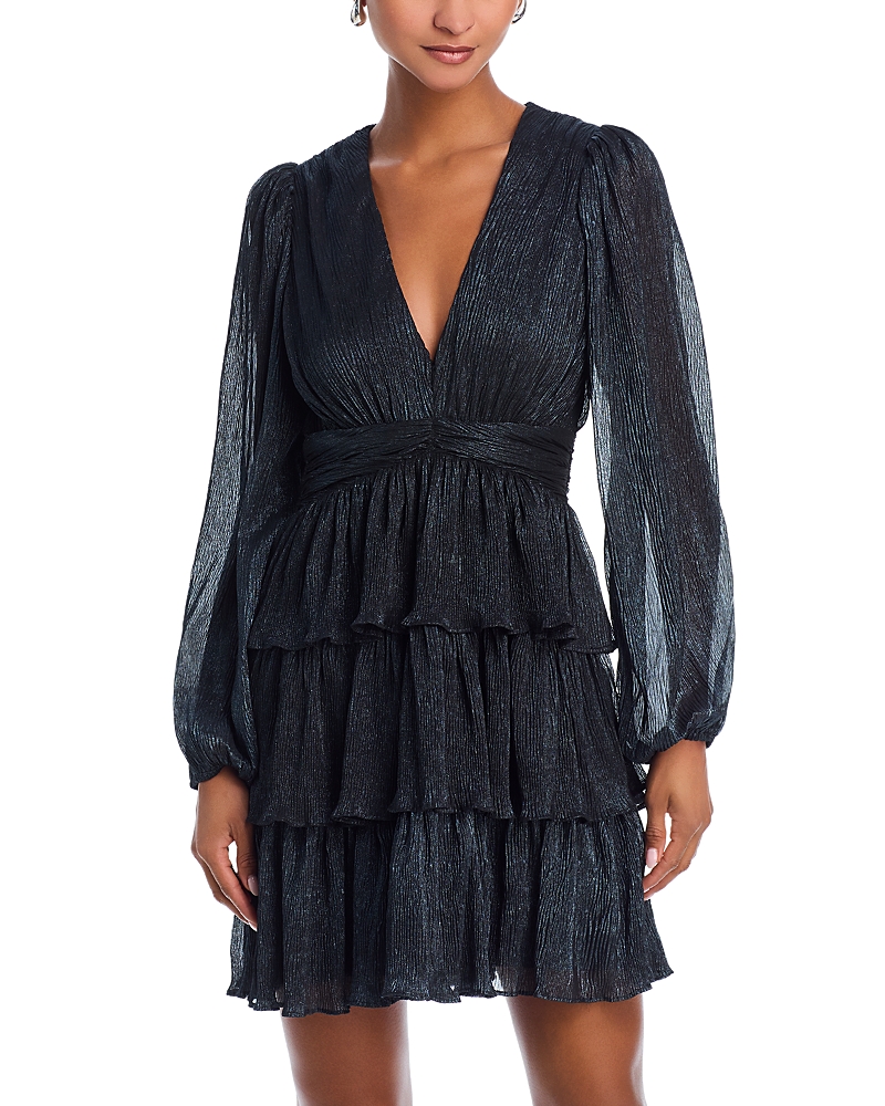 AQUA METALLIC MINI DRESS - EXCLUSIVE