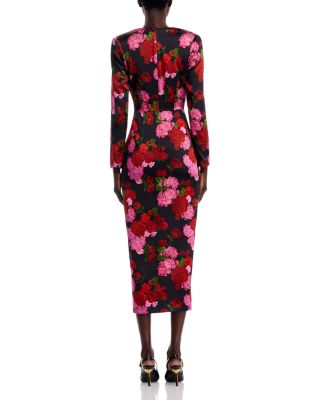 Silvanna Floral Satin Dress