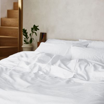Washed Cotton Percale Duvet Cover, Twin
