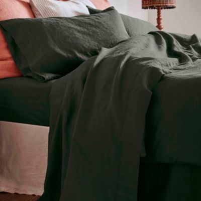 Linen Blend Flat Sheet, Queen
