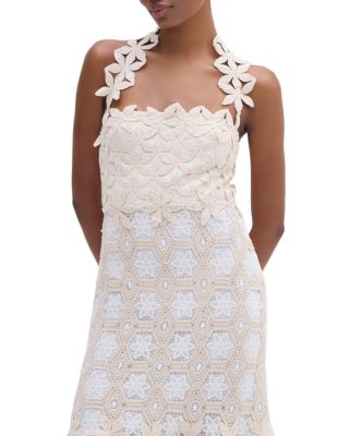 Natural Crocheted Lace Dress