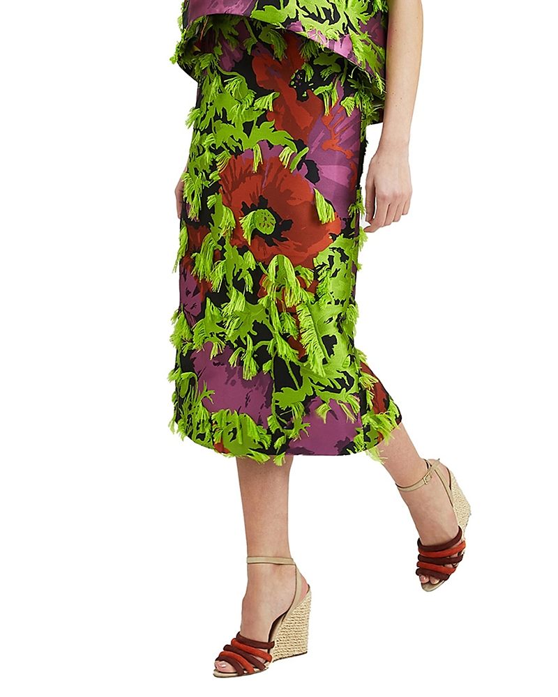 LA DOUBLEJ LA DOUBLEJ PENCIL SKIRT WONDERLAND FIL COUPE MULTICOLOR