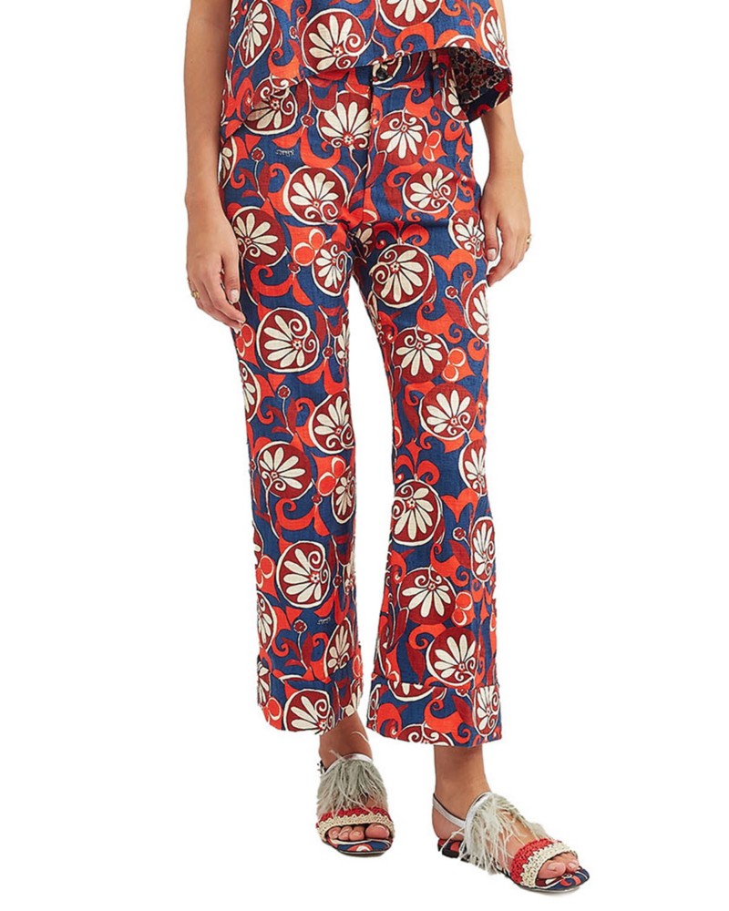 La DoubleJ Hendrix Pants Moonflower Navy