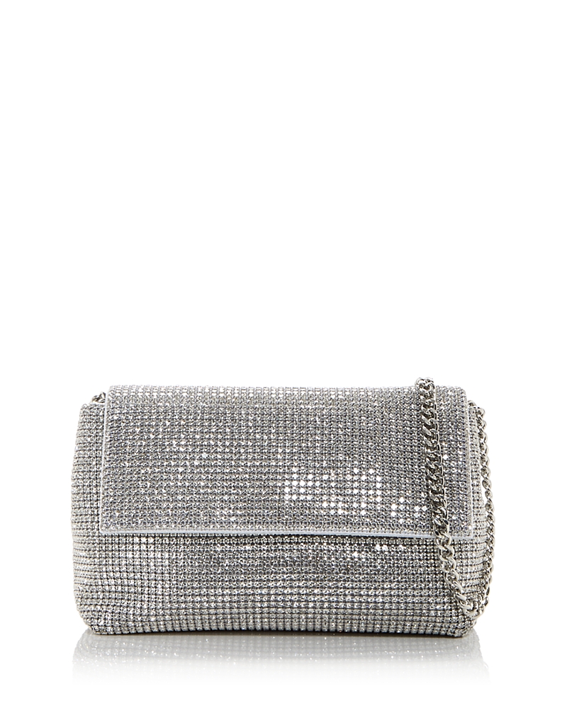 Sondra Roberts Drawstring Lina Embellished Crossbody Bag In Silver