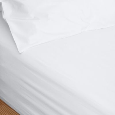 Washed Cotton Percale Fitted Sheet, King