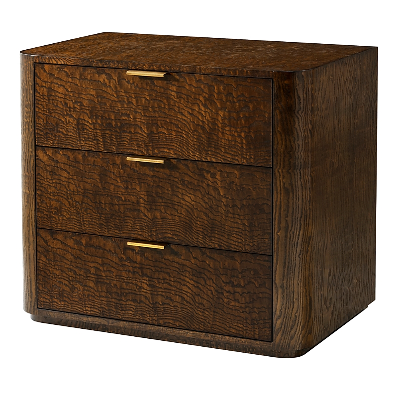 Theodore Alexander Kesden Nightstand In Pyramid Brown