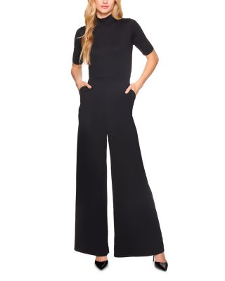 Susana Monaco - Short Sleeve Mock Neck Jumpsuit