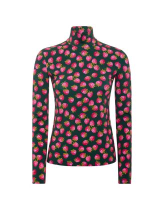  Lampone Mini Emerald Turtleneck Top