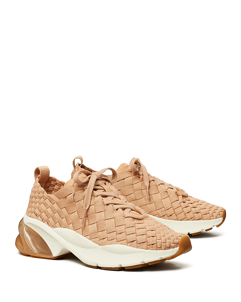 Shop Tory Burch Women's Good Luck Woven Trail Sneakers In Vintage Beige