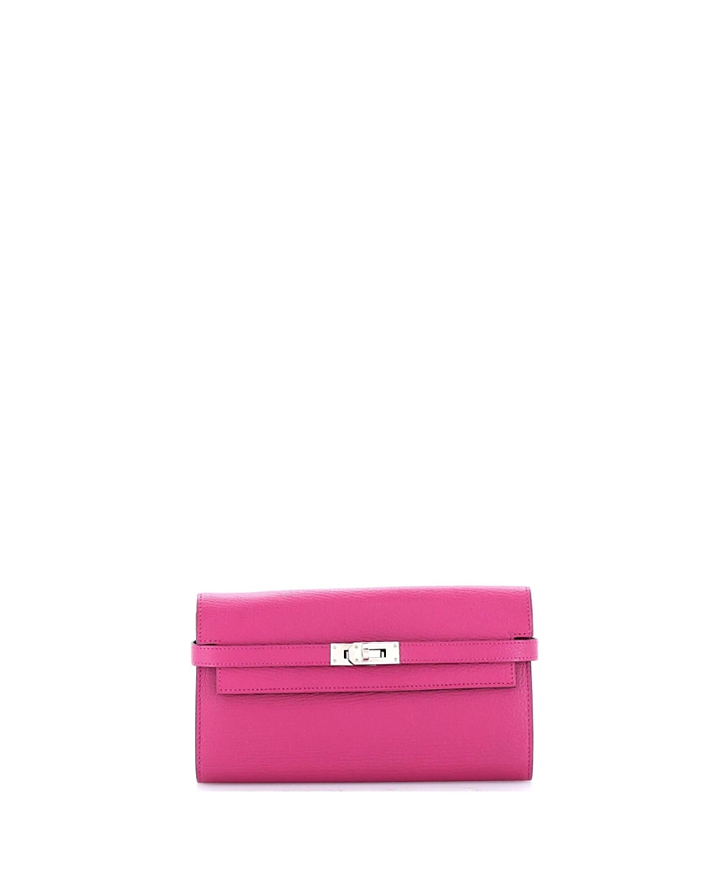 Pre-Owned Hermes Long Kelly Wallet Chevre Mysore