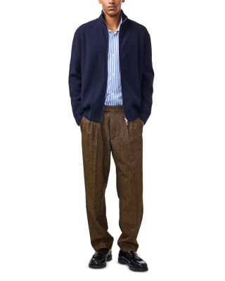 Danny Full Zip Ribbed Sweater