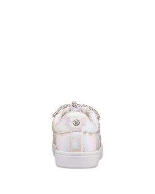 Girls' Kalen Rhinestone Bow Slip On Sneakers