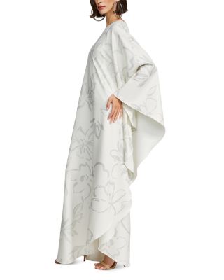 Nevean Floral Crepe Caftan Dress